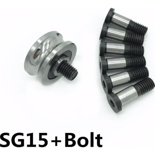 2pcs SG15+Blot Bearing and bolt supporting sales U groove bearing 5x17x8 mm double row sealed ball bearing