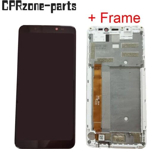 5.7" Black / White With Frame For Wiko View LCD display with touch screen digitizer sensor panel assembly