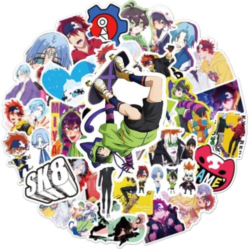 50PCS Anime SK8 the Infinity Graffiti Stickers PVC Waterproof Luggage Phone Guitar Fridge Laptop DIY Stickers Kids Decals Toys