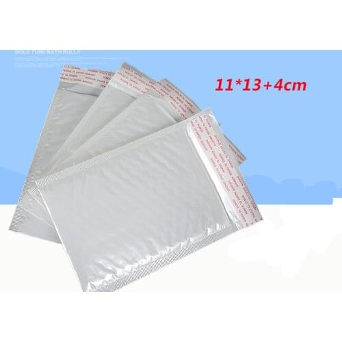 50 pcs /Lot (11cm * 13cm ) White Bubble Envelope Bubble Film Bag Pearl Film Envelope Shock Bag
