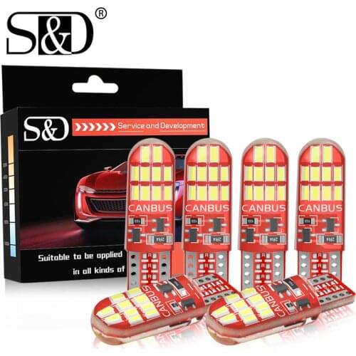 6pcs W5W T10 LED Canbus Light 194 168 Bulbs 3014 Chips for BMW Audi Mercedes Car Interior Reading Parking Lights No Error DC 12V