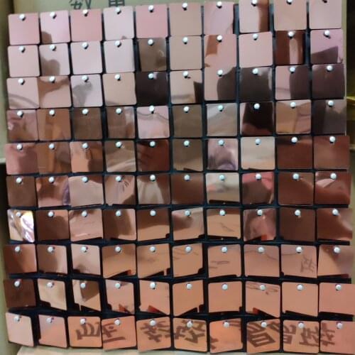 60pcs 30*30cm Background Boards with PET Square Champagne Sequins For Wedding Backdrops Stage Decorative Panels Sequins Wall