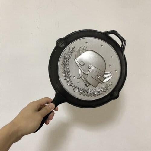 7th Game PUBG 1:1 Saucepan Cos Weapon Safety PU Figure Model Playerunknown Battlegrounds Surrounding Props Hallowee Gift 42cm