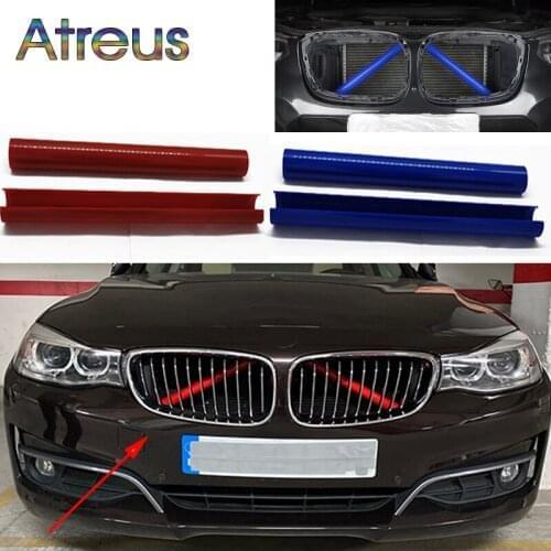 2Pcs M Power Front Grille Trim Strips For BMW F30 F10 F20 F21 F22 F23 F32 F36 F34 F07 F06 G30 G32 G20 X3 Car Decoration Stickers