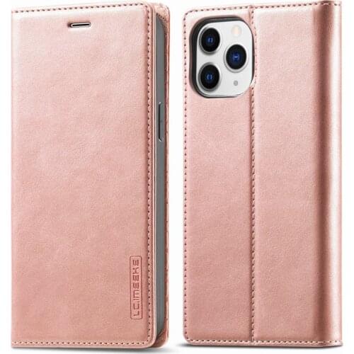 For iPhone 12 Mini Case Cover For iPhone 11 12 Pro Max Case Flip Strong Wallet Magnetic Luxury Leather + Matte TPU Back Cover