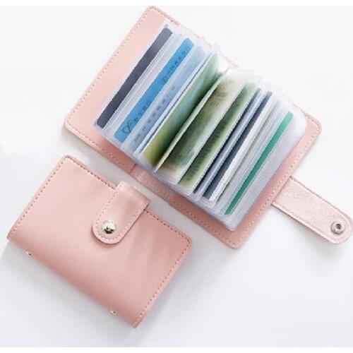 1pc PU Function 26 Bits Credit Card ID Card Wallet with Drivers License Slots Pack Business Credit Card Holder Bank Card Case