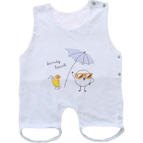 Baby summer apron Newborn sleeveless half-back apron Baby anti-kick quilt cotton apron Baby vest style new apron