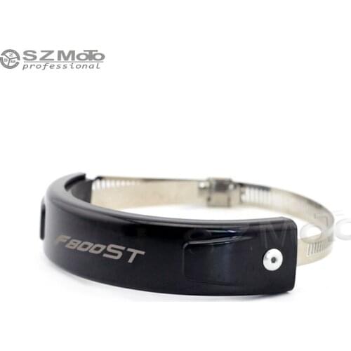 For BMW F800ST F800 Silencer/ Round Oval Exhaust Protector Can Cover Aluminum Motorcycle Accessories 100MM-140MM Protect Black