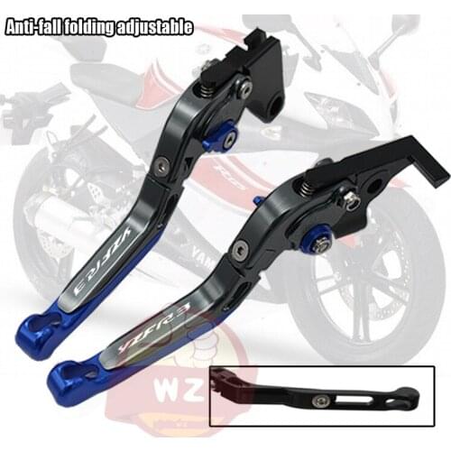 For YAMAHA YZF R3 Motorcycle CNC Adjustable Folding Brake Clutch Lever YZF-R3 2015 2016 2017 2018 2019 YZFR3 LOGO Accessories