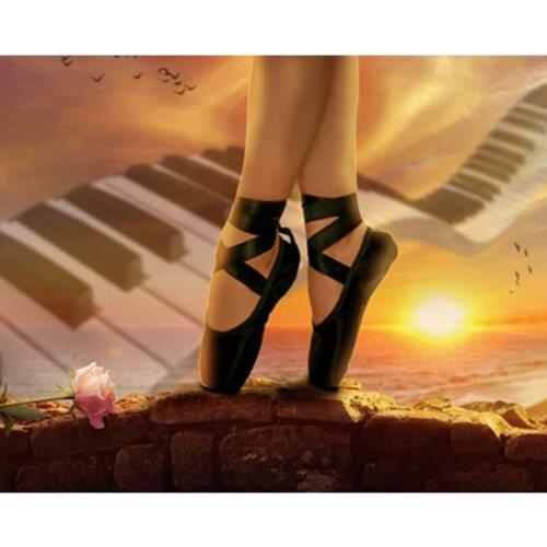 Elegant dance steps 5D Diy square Diamond Painting Embroidery Full Cross Stitch Beads Handwork Kits Wall Mosaic gifts DW125