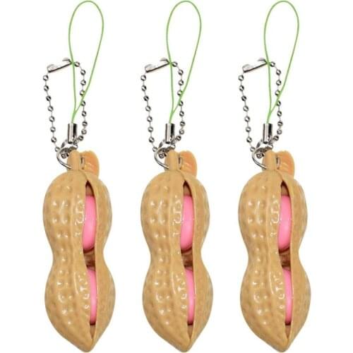 Fidget Toys Decompression Peanut Toys Squishy Squeeze Toys Beans Edamame Keychain Stress Relief Toy Gifts For Kids Home Decor