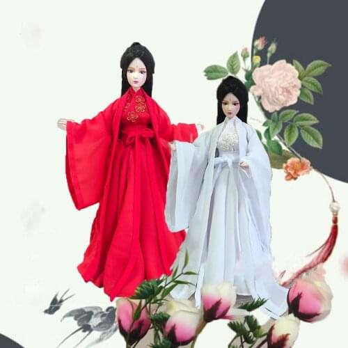1/6 Figure Doll OB27 30cm Barbi Blyth 1/4 1/3 BJD Clothes Ancient Costume Hanfu Dress Outfit For BJD/SD Girl or Boy Doll B0268