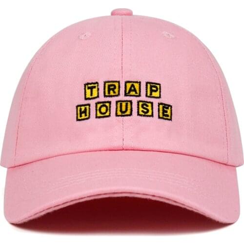 TRAP HOUSE Dad Hat Embroidery Cotton Baseball Hat Fashion Unisex Baseball Cap Cacaul Dad Hats Girl Club Snapback