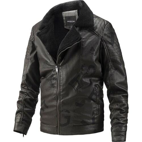 Tactical Leather Jacket Men Windproof Warm Windbreaker Male Outwear Brand Clothing Winter Pu Jackets Men Fur Coat Jacket