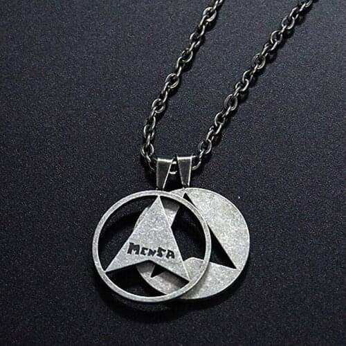 Mens necklace Round chain on the neck pendants stainless steel hip hop Retro double pendants necklaces fashion jewellery 2020