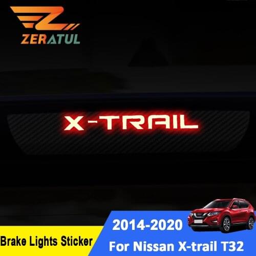 Carbon Fiber Car Stickers High Mounted Stop Lamp High Brake Lights Sticker For Nissan X-Trail Xtrail T32 2014 - 2020 Accessories