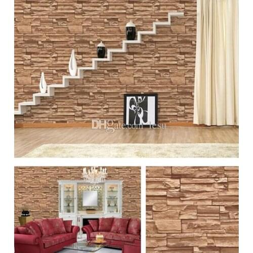 3D wallpaper wall covering stone brick design background wall vinyl wallpaper modern for living room