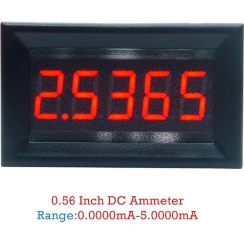 NEW DC 0-5.0000mA (5mA) Digital Ammeter 5-digits Current Meter Panel Guage 0.36 Inch 63HF