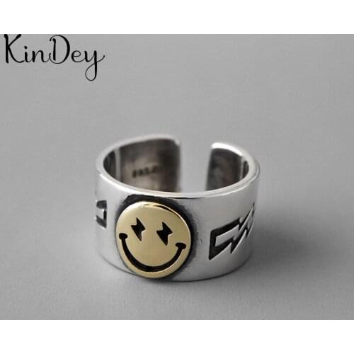 Charming Smile Face Ring for Women Boho Knuckle Party Rings Gothic Punk Jewelry Gifts for Girls 2021