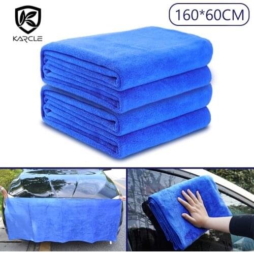 160*60CM Microfiber Auto Wash Towel Car Detailing Microfiber Towel Car Cleaning Drying Cloth Hemming Window Car Care Rags 450GSM