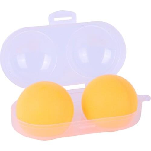 Portable Table Tennis Container For 2 Ping Pong Balls Box PP Plastic Key Chain Tool Storage Case Sports Training Accessories