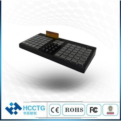 KB76M-S Wired USB+PS/2 interface 76 keys keyboard programmable with MSR magnetic card reader Track 1 2 3