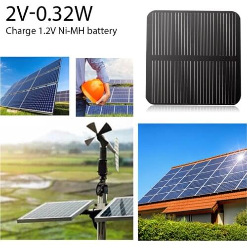 160mA Mini Solar Cell DIY Solar Panel Household Outdoor Solar Power 0.32W 2V Module Charger Decor for 1.2V Battery Phone