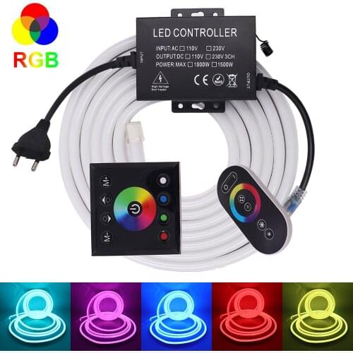 LED Neon Strip Lights WIFI Bluetooth Control RGB Neon Flex Ribbon 120Leds/M Waterproof Neon Rope Tube 2835 5050 220V Neon Sign