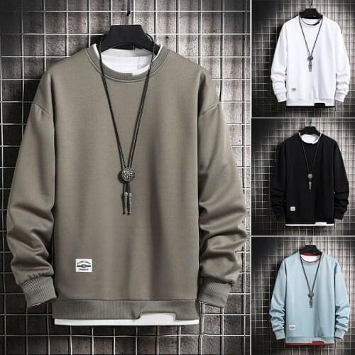 Hoodie Men Sweatshirts Plus Size 4XL O-neck Clothes Black Hoodies Mens Streetwear Casual Students Sweatshirt Korean Fashion Tops