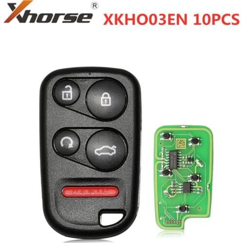 XHORSE XKHO03EN Universal Remote Key Fob for VVDI Key Tool With Remote Start & Trunk Button 10PCS