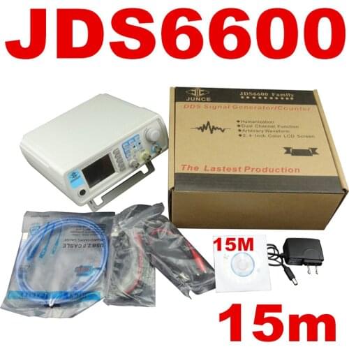 High Precision Digital Dual-channel DDS Function Signal Generator Arbitrary Waveform Pulse Signal Generator 15MHz JDS-6600