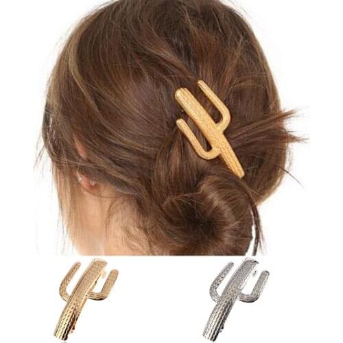 Shuangshuo Kpop Bohemia Style Cute Cactus Hair Clip Hair Pins Plant Cactus Barrettes Hair Accessories Women Decoration for Hair