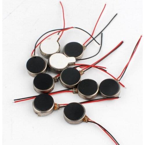 10pcs 2V-6V Dc Coin Vibration Motor 10*3.8mm Strong Vibrating Motor diy cell phone Vibration DC Micro Vibrator motor