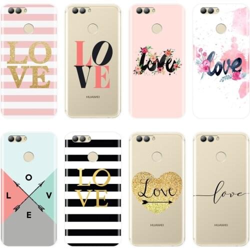 TPU Stripe Love Heart Phone Case For Huawei Nova Smart Lite 2017 Soft Silicone Back Cover For Huawei Nova 3 3I 3E 2i 2 Lite Plus