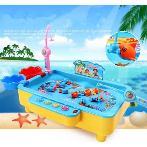 Childrens 14pcs/Set Electric Magnetic Fishing Toy With Music And Light Educational Toys Interactive Toys Game Funny Toys