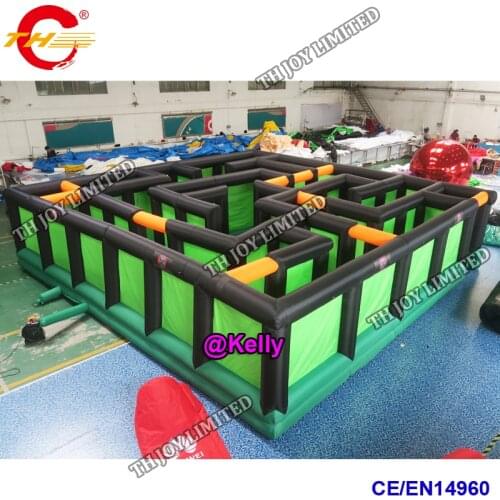 Giant inflatable maze laser tag for sale, outdoor durable inflatable maze interactive inflatable sport game