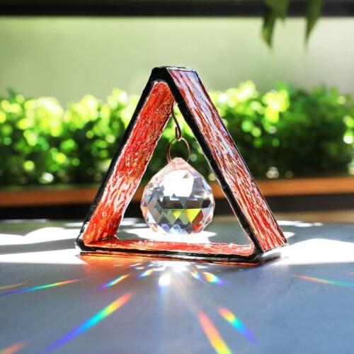 H&D 30mm Hanging Crystals Ball Prisms Suncatcher Stained Glass Tripod Window/Car Hang Ornament Rainbow Maker Home Garden Decor