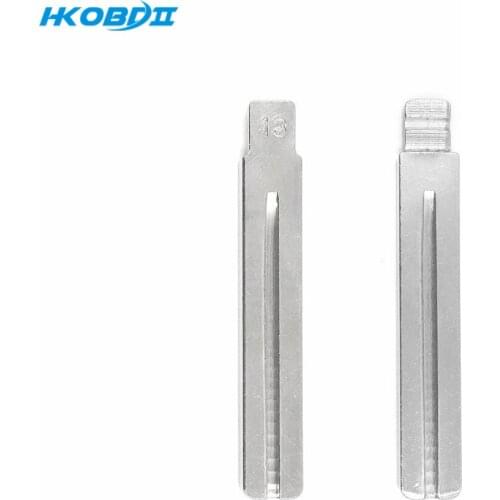 HKOBDII 2PCS/Lot #13 TOY40 Metal Uncut Flip KD Remote Car Key Blade Type #13 for Hyundai for Toyota Key Blade