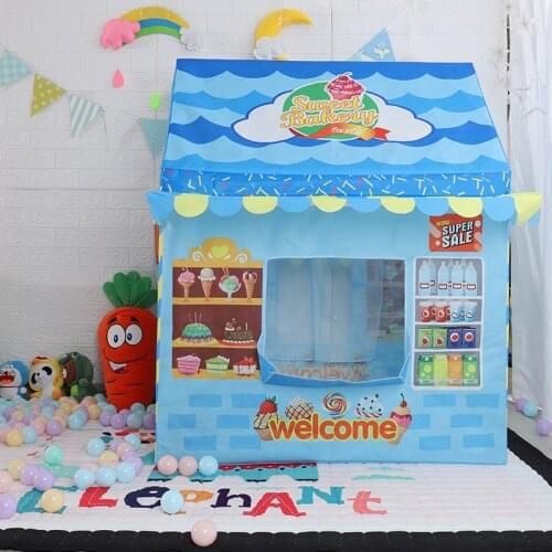 Simulation Shopping House Tent Kids Play Tent Game House Baby Girl Princess Castle Ocean Ball Pool Children Photography Props