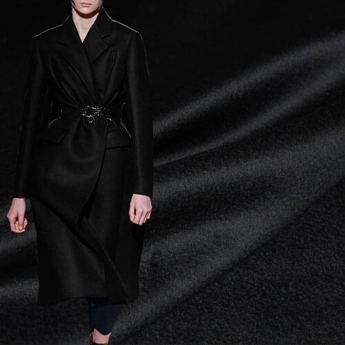 Red Raspberry Black High Gloss Overcoating Cashmere Wool Materials Women Suits Pants Overcoat DIY Cloth Fabrics Freeshipping