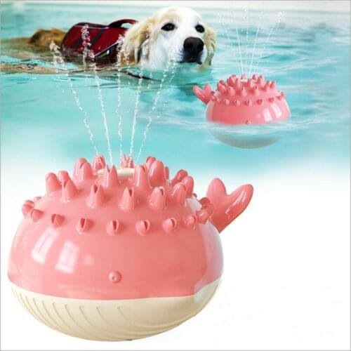 Summer Electric Floating Toys For Pet Dogs Swimming Pool Toys Puffer Fish Pet Bath Toys 4 Colors Cute Dogs Toy