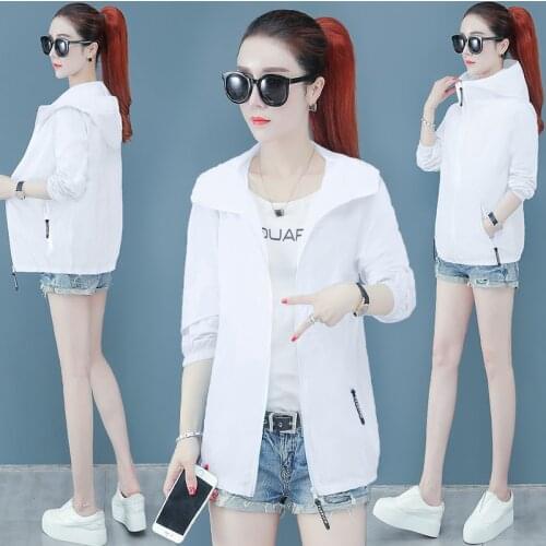 M-5XL Large size Windproof anti uv 400 Jacket Hooded women sun protection Clothing Long Sleeve beach outdoor sunscreen coat