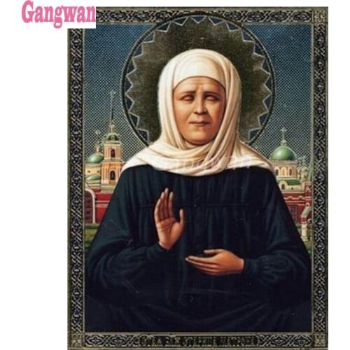 Matrona Moskovskaya DIY diamond painting cross stitch full mosaic diamond embroidery square round 5D handmade decoration gangwan