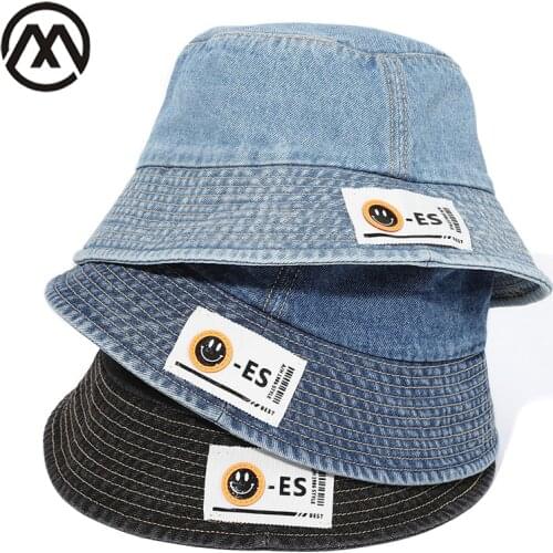 Spring and summer bucket hats mens hats womens hats high-quality denim fabric outdoor sun hats fisherman hats personalized hat