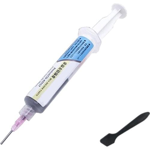 10CC Tin Solder Paste No-clean Leaded Sn63/Pb37 Syringe Tin Liquid Flux Melting Point 183℃ BGA PCB SMD Soldering Cream Tools
