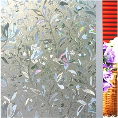 Window Cover Film Home Decorative No-Glue 3D Static Reusable Decorative Window Glass Stickers 60 x 200cm