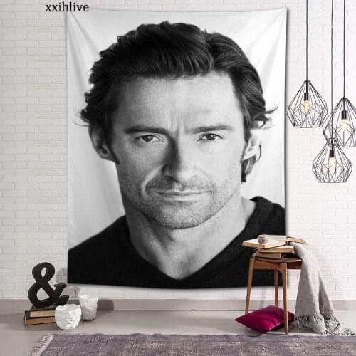 Customized Hugh Jackman Hanging Fabric Background Wall Covering Home Decoration Blanket Tapestry Bedroom,Living Room Wall Decor