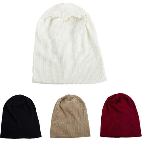 Black White Simple Plain Color Mans Fashion New Beanies Women Casual Soft Stretch Retro Bucket Skullies luxury Caps Balaclava