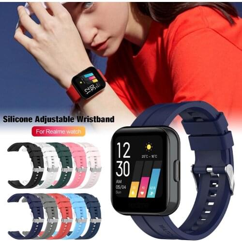 2021 Fashion Silicone Replacement Watch Band Wrist Strap For Realme-Watch 20mm Band Fitness Smart Watch Accessories Watch Band