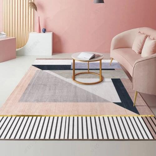 Luxury Nordic Home Pink Carpets for Living Room Bedroom Decorative Carpet Kids Room Play Area Rugs Children/Baby Crawl Floor Mat
